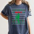 Baseball Player Christmas Pajama Send It Xmas PJs Boys Women's Comfort Colors T-Shirt Moss