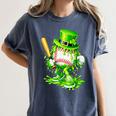 Baseball Player Ice Cream Drip Shamrocks St Patrick's Day Women's Comfort Colors T-Shirt Moss Baseball Player Ice Cream Drip Shamrocks St Patrick's Day Women's Comfort Colors T-Shirt Moss