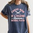 Baseball Player Pitcher Catcher Baseball Mom Mother Women's Comfort Colors T-Shirt Moss