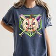 Baseball Pumpkin Halloween Baseball Drip Spooky Halloween Women's Comfort Colors T-Shirt Moss Baseball Pumpkin Halloween Baseball Drip Spooky Halloween Women's Comfort Colors T-Shirt Moss