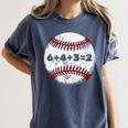 Baseball Red Stitches Sport Graphic 6432 Women's Comfort Colors T-Shirt Moss Baseball Red Stitches Sport Graphic 6432 Women's Comfort Colors T-Shirt Moss