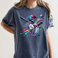 Baseball Skeleton Ice Cream Drip Baseball Boys Youth Women's Comfort Colors T-Shirt Moss