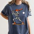 Baseball Skeleton Spooky Boys Halloween Baseball Player Women's Comfort Colors T-Shirt Moss Baseball Skeleton Spooky Boys Halloween Baseball Player Women's Comfort Colors T-Shirt Moss