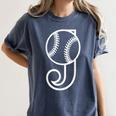 Baseball Sport Player Monogram Cool Initial Letter J Women's Comfort Colors T-Shirt Moss Baseball Sport Player Monogram Cool Initial Letter J Women's Comfort Colors T-Shirt Moss