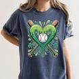Baseball St Patricks Day Boys Girls Men Women Shamrock Green Women's Comfort Colors T-Shirt Moss Baseball St Patricks Day Boys Girls Men Women Shamrock Green Women's Comfort Colors T-Shirt Moss