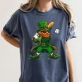 Baseball St Patricks Day Leprechaun Boys Girls Men Women Women's Comfort Colors T-Shirt Moss