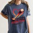 Baseball Valentine Love Is Our Home Run Apparel Women's Comfort Colors T-Shirt Moss Baseball Valentine Love Is Our Home Run Apparel Women's Comfort Colors T-Shirt Moss