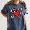 Baseball Valentines Day Heart Boys Sports Love Women's Comfort Colors T-Shirt Moss Baseball Valentines Day Heart Boys Sports Love Women's Comfort Colors T-Shirt Moss