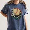 Baseball Waves Ocean Sports Baseball Fans Women's Comfort Colors T-Shirt Moss