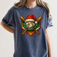 Baseball Xmas Christmas Baseball Ice Cream Drip Boys Women's Comfort Colors T-Shirt Moss
