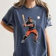 Bigfoot Playing Baseball Boys Kids Men Baseball Player Women's Comfort Colors T-Shirt Moss Bigfoot Playing Baseball Boys Kids Men Baseball Player Women's Comfort Colors T-Shirt Moss