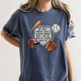 My Boy Might Not Always Swing Baseball Mom Premium Women's Comfort Colors T-Shirt Moss