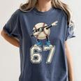Boys Kids 67 Six Seven Sunglasses Dabbing Baseball Lover Women's Comfort Colors T-Shirt Moss
