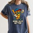 Boys Pizza Theme Baseball Home Hitter Women's Comfort Colors T-Shirt Moss Boys Pizza Theme Baseball Home Hitter Women's Comfort Colors T-Shirt Moss