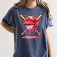Boys Valentine Day Baseball Helmet Drip Ice-Cream Youth Kids Women's Comfort Colors T-Shirt Moss Boys Valentine Day Baseball Helmet Drip Ice-Cream Youth Kids Women's Comfort Colors T-Shirt Moss