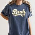 Bruh 67 Baseball Style Meme Slang Sports Number Graphic Women's Comfort Colors T-Shirt Moss