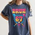 Bruh Baseball Ice Cream Drip Number 67 Player 67th Birthday Women's Comfort Colors T-Shirt Moss