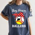 Busy Raising Ballers Baseball Softball Soccer Mom Premium Tri-Blend Women's Comfort Colors T-Shirt Moss