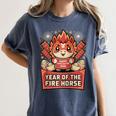 Chinese New Year 2026 Fire Horse Celebration Raglan Baseball Tee Women's Comfort Colors T-Shirt Moss
