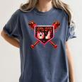Chocolate 67 Drip Baseball Valentine Love Sports Women's Comfort Colors T-Shirt Moss