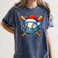 Christmas Baseball Drip For Boys Kids Ice Cream Drip Women's Comfort Colors T-Shirt Moss