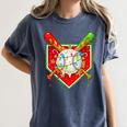 Christmas Baseball Ice Cream Drip Men Women Kids Women's Comfort Colors T-Shirt Moss