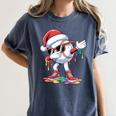 Christmas Baseball Ice Cream Dripping Santa Baseball Drip Women's Comfort Colors T-Shirt Moss Christmas Baseball Ice Cream Dripping Santa Baseball Drip Women's Comfort Colors T-Shirt Moss