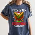 My Christmas Baseball Pajama Helmet Santa Xmas Men Boys Women's Comfort Colors T-Shirt Moss