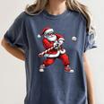 Christmas Baseball Player Santa Xmas Boys Men Toddler Women's Comfort Colors T-Shirt Moss