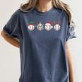 Christmas Baseball Player X-Mas Balls Women's Comfort Colors T-Shirt Moss Christmas Baseball Player X-Mas Balls Women's Comfort Colors T-Shirt Moss