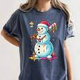 Christmas Baseball Snowman Drip For Boys Men Girls Women Women's Comfort Colors T-Shirt Moss Christmas Baseball Snowman Drip For Boys Men Girls Women Women's Comfort Colors T-Shirt Moss