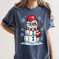 Christmas Baseball Snowman Xmas Pajamas Women Men Boys Women's Comfort Colors T-Shirt Moss Christmas Baseball Snowman Xmas Pajamas Women Men Boys Women's Comfort Colors T-Shirt Moss