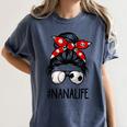 Classy Nana Life Soccer Messy Bun Baseball Mother's Day Women's Comfort Colors T-Shirt Moss