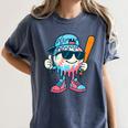 Cool Ice Cream Drip Baseball Drip For Boys Sports Kids Women's Comfort Colors T-Shirt Moss Cool Ice Cream Drip Baseball Drip For Boys Sports Kids Women's Comfort Colors T-Shirt Moss