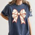 Coquette Bow Baseball Mama Baseball Mom Women Women's Comfort Colors T-Shirt Moss Coquette Bow Baseball Mama Baseball Mom Women Women's Comfort Colors T-Shirt Moss