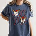 Coquette Bow XOXO Baseball Lover Heart Valentine Game Day Women's Comfort Colors T-Shirt Moss