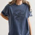 Crazy Proud Always Loud Baseball Mom Saying Graphic Women's Comfort Colors T-Shirt Moss