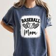 Custom Baseball Mom Number 5 Heart For Mom Women's Comfort Colors T-Shirt Moss Custom Baseball Mom Number 5 Heart For Mom Women's Comfort Colors T-Shirt Moss