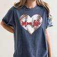 Cute Baseball Mom Heart Mother's Day Sport Mama Mom Life Women's Comfort Colors T-Shirt Moss Cute Baseball Mom Heart Mother's Day Sport Mama Mom Life Women's Comfort Colors T-Shirt Moss