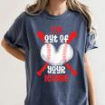 Cute Baseball Mom Out Of Your League Mommy Sports Players Women's Comfort Colors T-Shirt Moss
