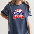 Dada Rookie Of Year 1st Birthday Baseball Theme Matching Women's Comfort Colors T-Shirt Moss Dada Rookie Of Year 1st Birthday Baseball Theme Matching Women's Comfort Colors T-Shirt Moss
