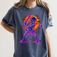 Drip Skeleton Batting Baseball Halloween Women's Comfort Colors T-Shirt Moss