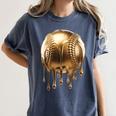 Dripping Gold Drip Baseball Game Day Player Coach Baller Women's Comfort Colors T-Shirt Moss