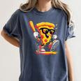 Drippy Pizza Baseball Slice Cartoon Sports Food Women's Comfort Colors T-Shirt Moss Drippy Pizza Baseball Slice Cartoon Sports Food Women's Comfort Colors T-Shirt Moss