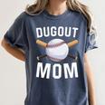 Dugout Mom Baseball Mommy Baseball Mother's Day Women's Comfort Colors T-Shirt Moss Dugout Mom Baseball Mommy Baseball Mother's Day Women's Comfort Colors T-Shirt Moss