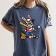 Easter Bunny Baseball Player Batter Rabbit Boys Kids Men Women's Comfort Colors T-Shirt Moss Easter Bunny Baseball Player Batter Rabbit Boys Kids Men Women's Comfort Colors T-Shirt Moss