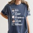 Eat Sleep Baseball Anime Repeat Japanese Otaku Women's Comfort Colors T-Shirt Moss Eat Sleep Baseball Anime Repeat Japanese Otaku Women's Comfort Colors T-Shirt Moss