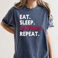 Eat Sleep Baseball Repeat Baseball Player Women's Comfort Colors T-Shirt Moss Eat Sleep Baseball Repeat Baseball Player Women's Comfort Colors T-Shirt Moss