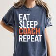 Eat Sleep Coach Repeat Shirt Men Women Baseball Lover Women's Comfort Colors T-Shirt Moss