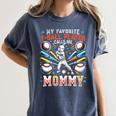 Favorite T-Ball Player Calls Mommy Baseball Mom Women's Comfort Colors T-Shirt Moss
